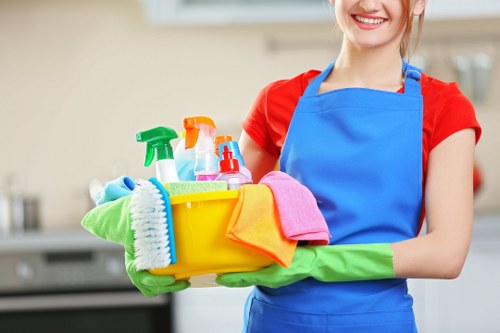 Local office cleaner preparing a business property in Wandsworth