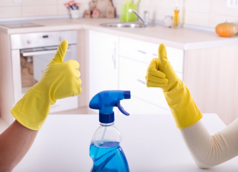 Communal entrance cleaning in a Wandsworth residential block