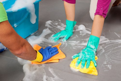 Professional cleaning of communal spaces in a Wandsworth apartment building