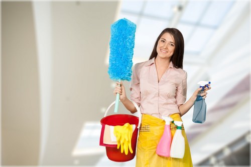 Office cleaning focus areas including kitchens, desks, and washrooms